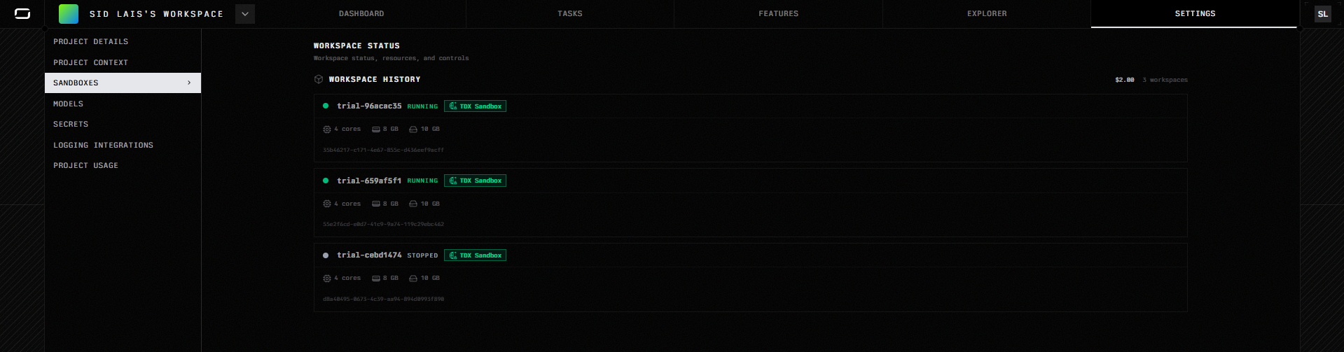Project Settings Overview | Origin Docs